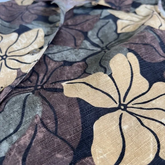 Tommy Bahama EUC Women Sleeveless Tropical Print Front Tie 100% silk Size M - Picture 11 of 12